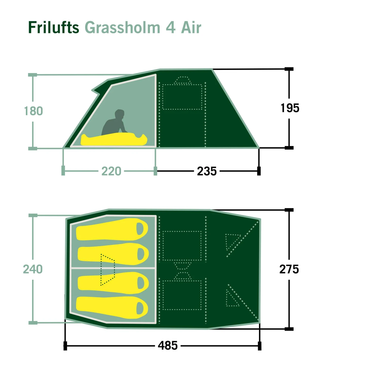 FRILUFTS GRASSHOLM 4 AIR - Familienzelt 2 FRILUFTS GRASSHOLM 4 AIR - Familienzelt – Bild 2